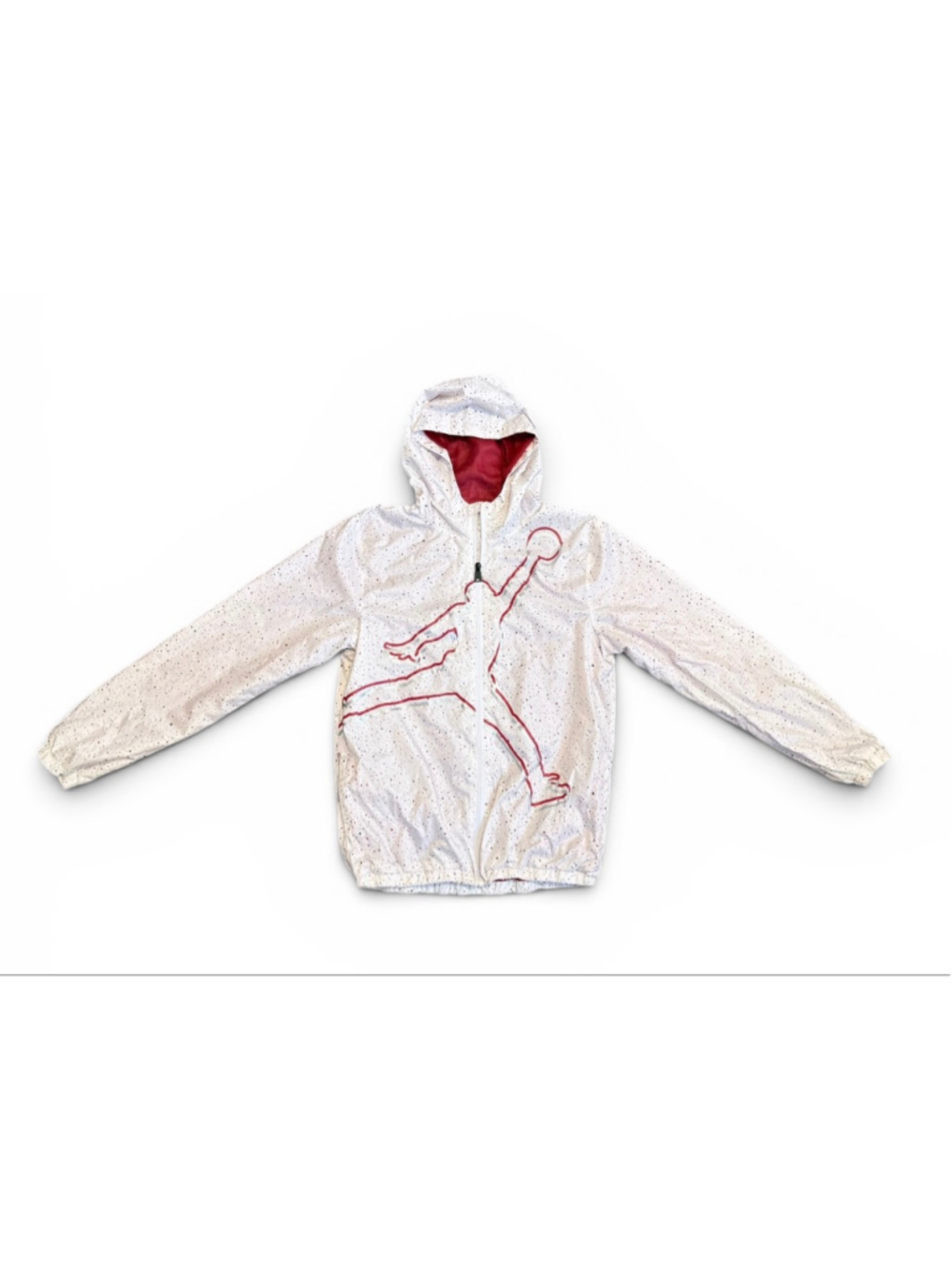 Nike Air Jordan Youth Windbreaker Jumpman Jacket Boy's Sz M Full Zip Hooded - Picture 3 of 9